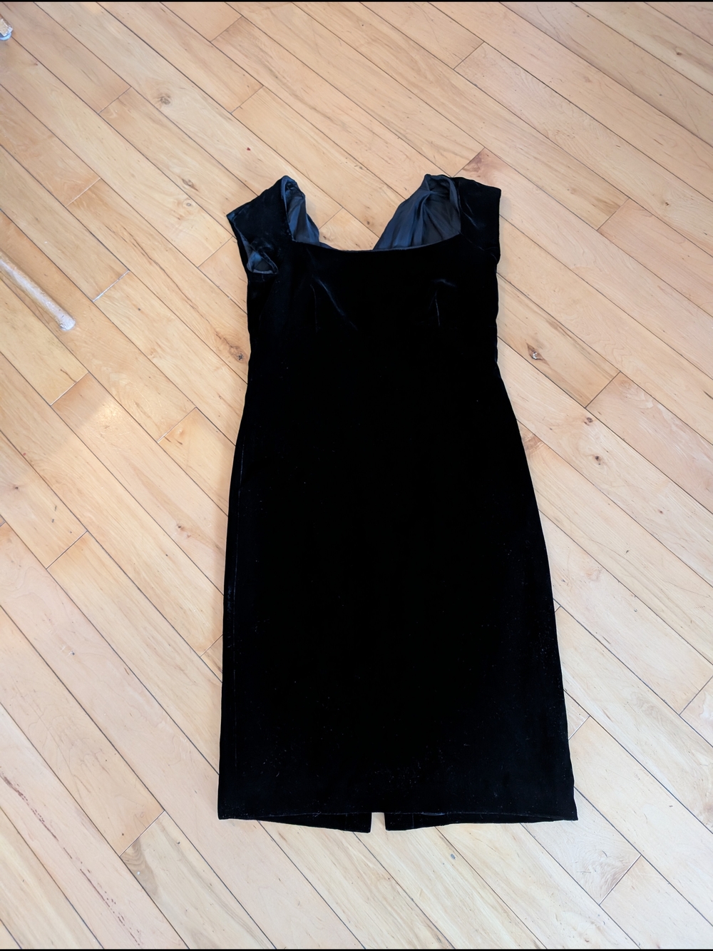 Ralph Lauren Black Velvet Midi Dress